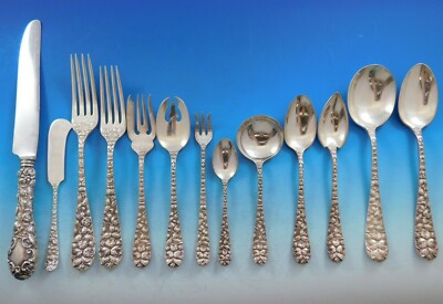 Baltimore Rose by Schofield Sterling Silver Flatware Set Service 189 pcs  Dinner