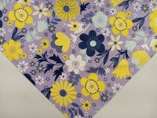 Buster Brown Dog Bandana, Violet, Summer, Flowers, M