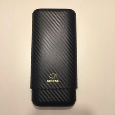 Cedar Woodline 3 Ct Cigar Traval Case Holder With Dust Bag