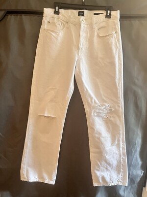 Edwin Jeans Kali Ankle Straight Leg Jean in Eggshell White Size 28 NWT
