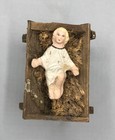 Kleine Krippen Figur Masse Christkind Jesus Holz Krippe Alt Antik