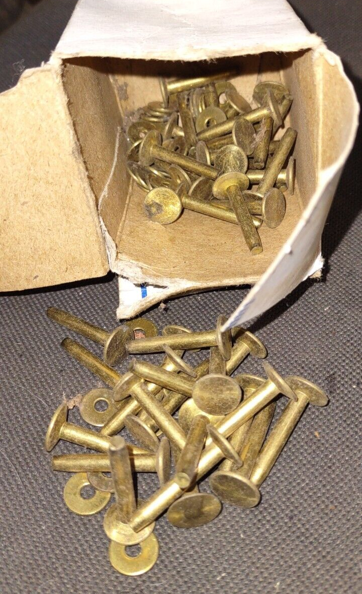 4 Lbs. Weaver Leather Brass Rivets and Burrs 9 7/8",12 5/8",9 Round Head 1" eBay