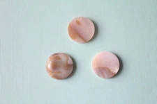 Trumpet  KEY BUTTONS REAL  SHELL NATURAL  COLOR INLAYS  - 3 PCS - NEW