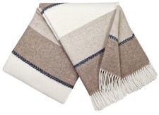 WEBFEHLER! Merinowolldecke Wolldecke Merinowolle-Kaschmir Mix 140x200cm Braun