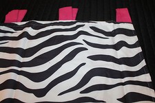 Sweet JoJo Designs Zebra Window Valance black white pink girls new