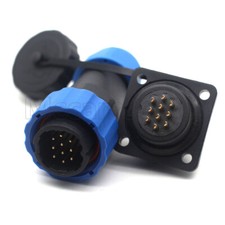 SD20 10Pin Waterproof Power Connector Plug Socket IP67,LED Light Cable Connector