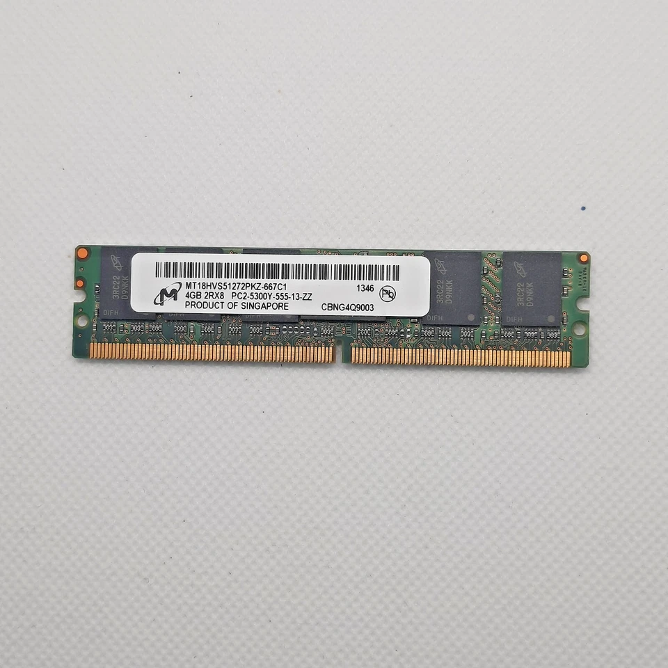 Micron, MT18HVS51272PKZ-667C1 4GB MINI-DIMM, PC2-5300 DDR2-667MHz - Image 2 of 3