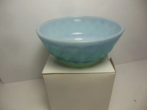 Blue Diamond Kimberly 5" Glass Berry Cereal Bowl Anchor Hocking Fire King 60s