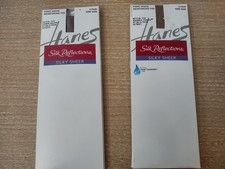 Lot Hanes Silk Reflections Knee Highs Silky Sheer Barely There Town Taupe 775