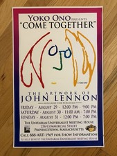 RARE Yoko Ono Presents Come Together, The Artwork Of John Lennon Exhibit Poster