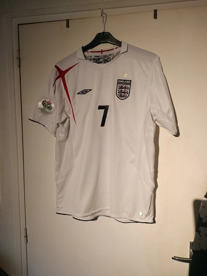 MAILLOT FOOTBALL UMBRO England Beckham - Photo 2/3