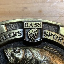 Vintage Collectible Bass Anglers Sportsman Society 1993 USA Belt Buckle