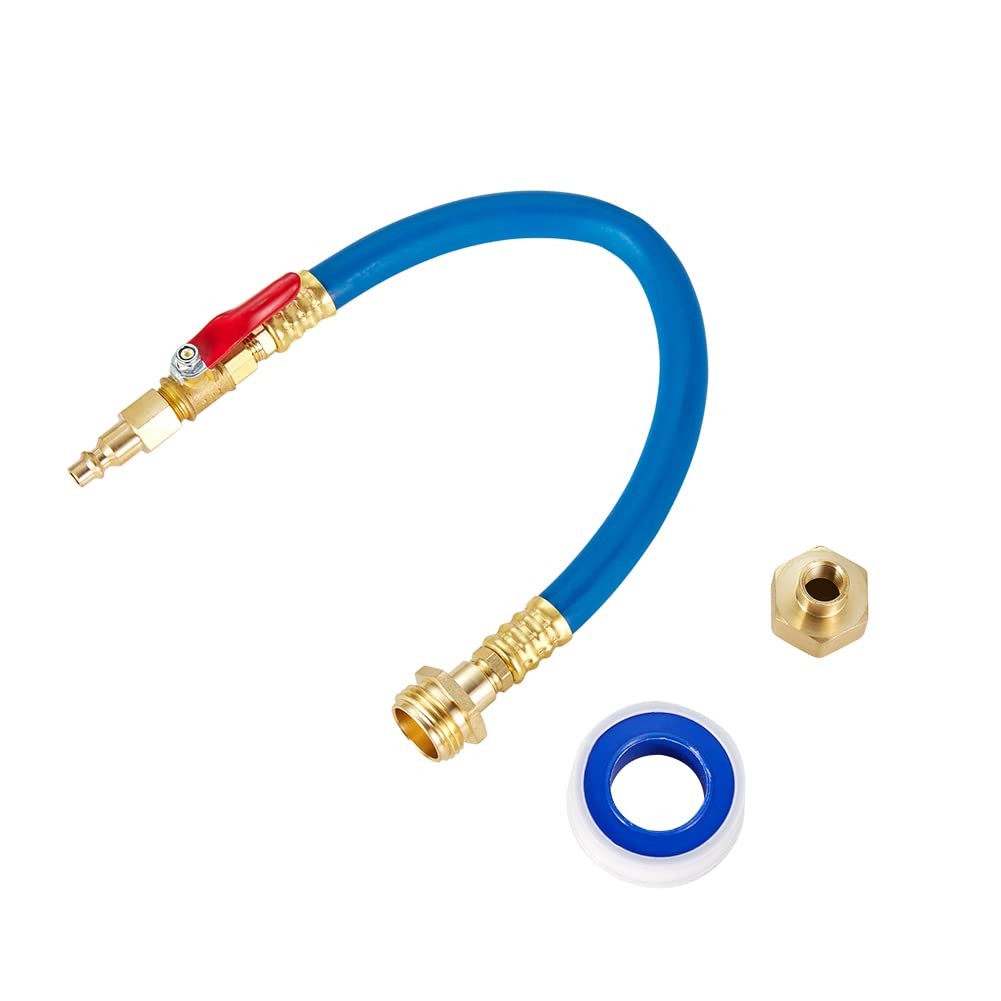 RV Winterizing Kit Sprinkler Blowout Adapter with Shut Off V