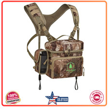 Binocular Harness Chest Pack with Rangefinder Pouch, Bino Harness with Rain Cove
