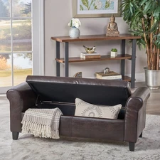 Storage Bench with PU Leather