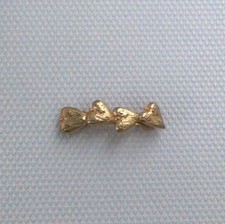 Gold-Tone Hearts Hair Barrette Clip
