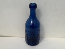 J R Donaldson Newark N J Cobalt Blue Iron Pontil Squat Soda Mug Base Error
