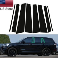For 2020-2023 Lincoln Aviator 8pcs Glossy Black Pillar Posts Door Window Covers