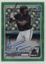 2020 Bowman Mega Box Chrome Mojo Green 7/99 Jerar Encarnacion #BMA-JE Auto s5j