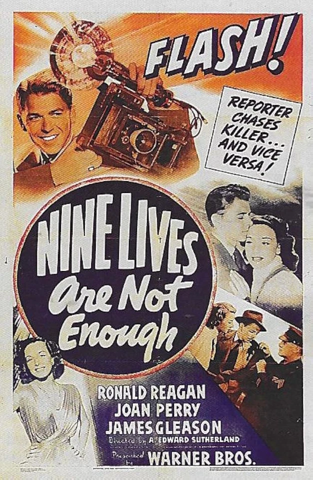 NINE LIVES ARE NOT ENOUGH - 1941 on DVD Starring Ronald Reagan and Joan Perry Foto 2 de 4