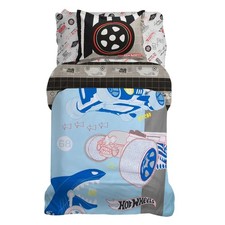 Hot Wheels Kids Bedding Super Soft Premium Organic Cotton Duvet Cover with Sh...