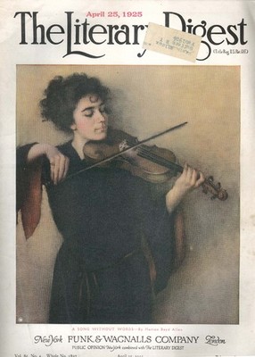 LITERARY DIGEST Von Hindenberg Soviet Union Spontaneous Combustion 4/25 1925