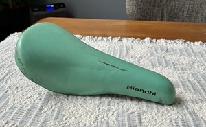 Selle De Vélo Vintage Aurora Viscount 93 - Cuir Noir - Fabrication Italienne - Pour Vélo Course/route