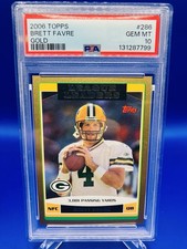 2006 Topps League Leaders GOLD #286 Brett Favre PackersHOF PSA 10 POP 3