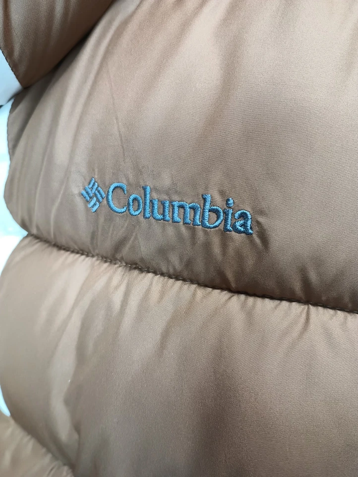 Chaqueta acolchada recortada aislante Columbia Pike Lake II talla XL marrón crema Omni Foto 3 de 4