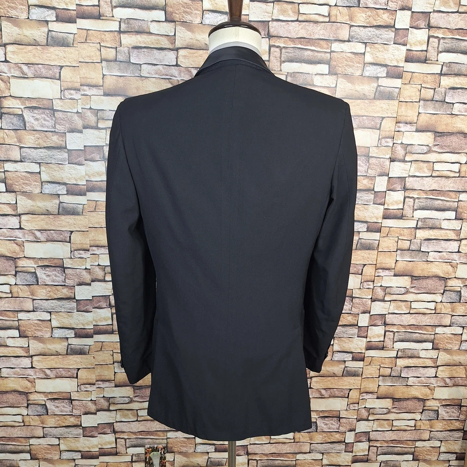 Pierre Cardin Tuxedo Jacket Mens 38XL Black one Button VTG - Image 2 of 4