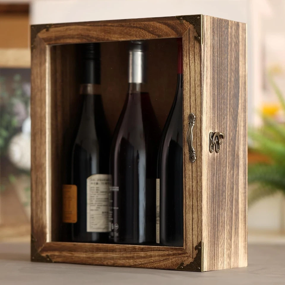 Shadow Box Frame 11x13 Inch Deep Rustic Burnt Wood Vintage Accents - Image 4 of 4