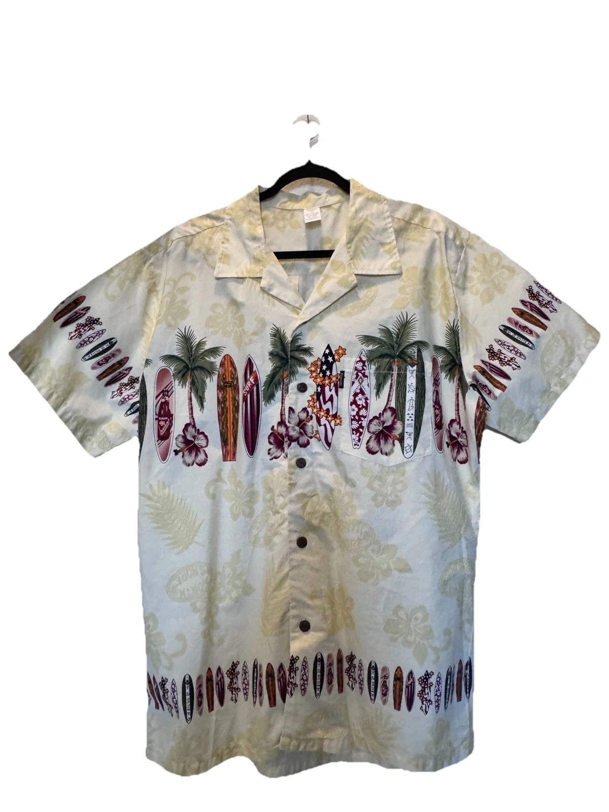 Palmwave Men’s Hawaiian Shirt Size XL 100% Cotton