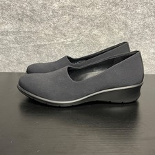 ECCO Felicia Wedge Slip On Shoes Womens EU 36 US 5-5.5 Black Stretch Comfort