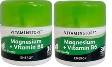 Vitamin Store Magnesium 375mg + Vitamin B6 Tablets, 30 Tablets (Pack Of Two) 0.80 per thousand milligrams