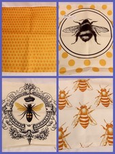 Set of 4 14 in Pillow covers Bee Theme with Zip Close NEW with Tags