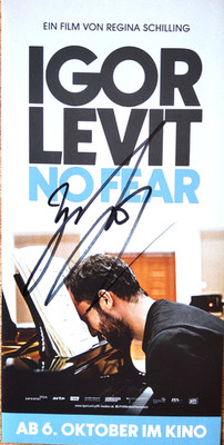 Igor Levit Autogramm auf Kinoflyer 8 seitig 10x20cm original signiert