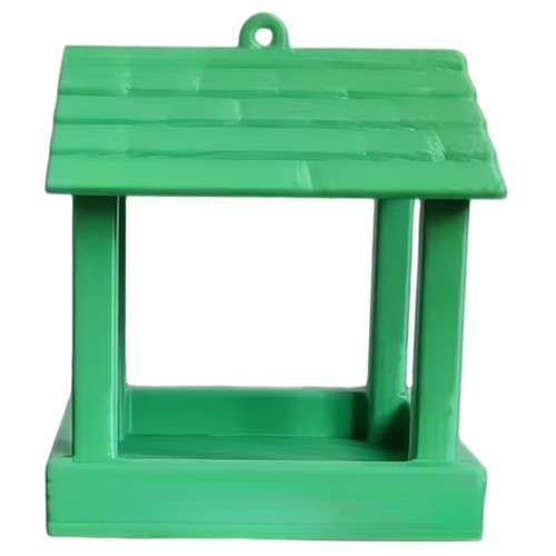 Mangiatoia per uccellini sospesa con spazio per più uccellini - 10x13 cm - - Bianco Verde - Foto 4 di 13