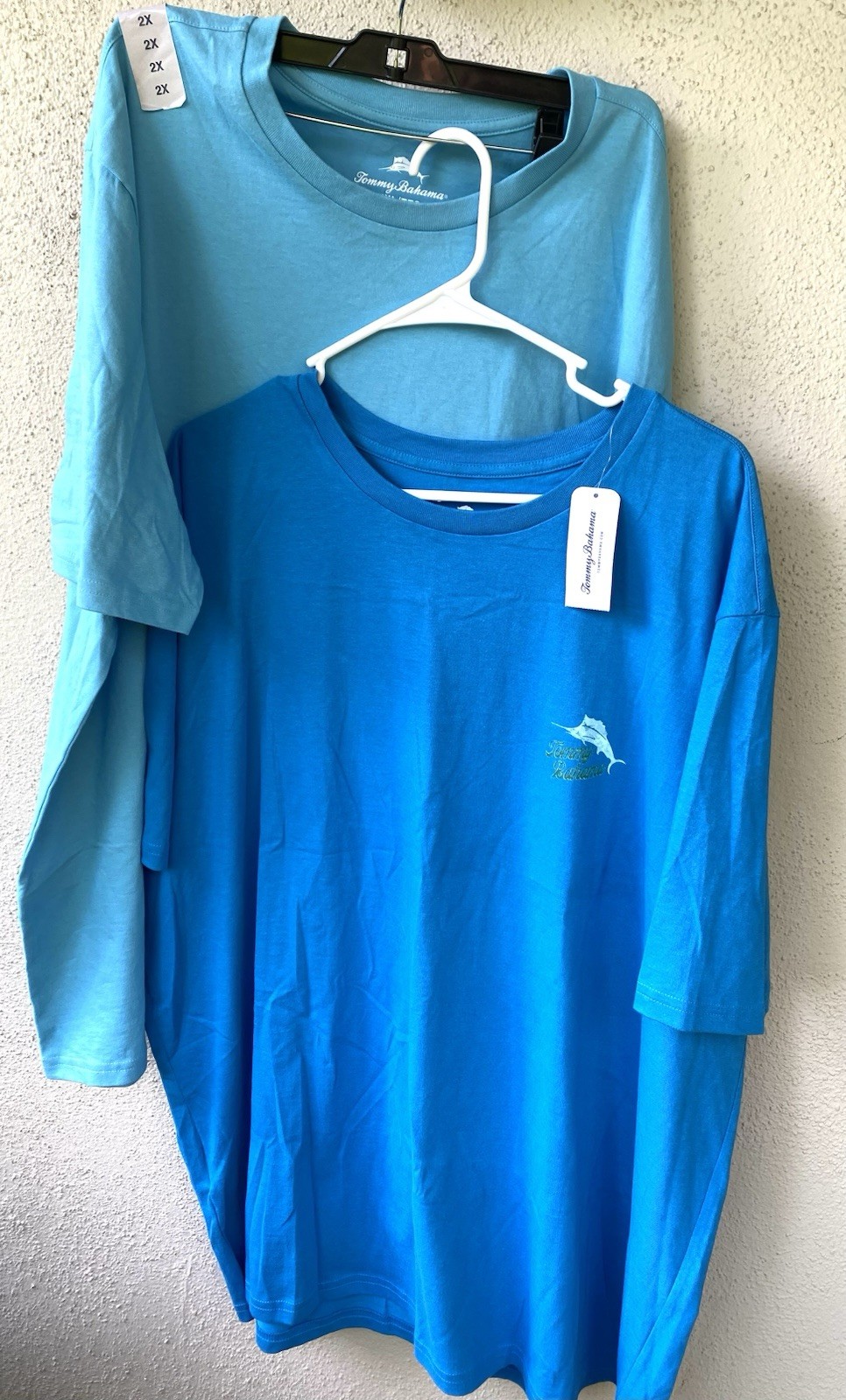 Tommy Bahama Men's 2X Blue Graphic Cotton Short Sleeve Crew Neck T-Shirt