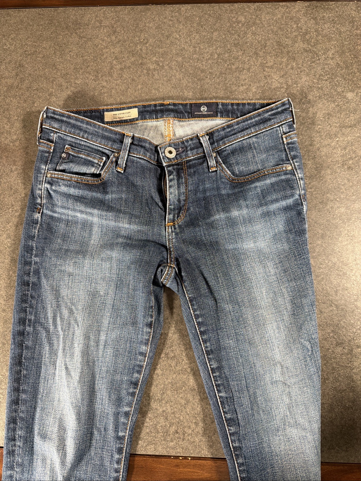 AG Adriano Goldschmied The Stevie Cuff Jeans Women’s Size 27 Ankle Crop 29