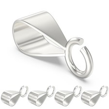 5 Stück 925 Sterling Silber Schiebe-Anhängerverschluss für Halskette, Ösen für d