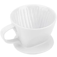 Segarty Pour Over Coffee Maker, Single Cup White Ceramic Coffee Dripper, Size...