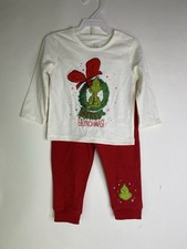 Dr. Seuss The Grinch Christmas Shirt Top Pants Outfit Set Baby Girls 18 Months