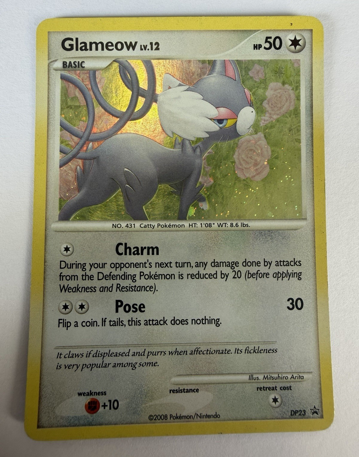The Pokémon Company Glameow DP23 Diamond & Pearl Eng Promo Holo 50HP 2008