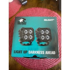 Nilight Nocthunt LED Pods, Square Spot Driving Lights