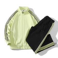 Men  s Casual Striped Tracksuit Set