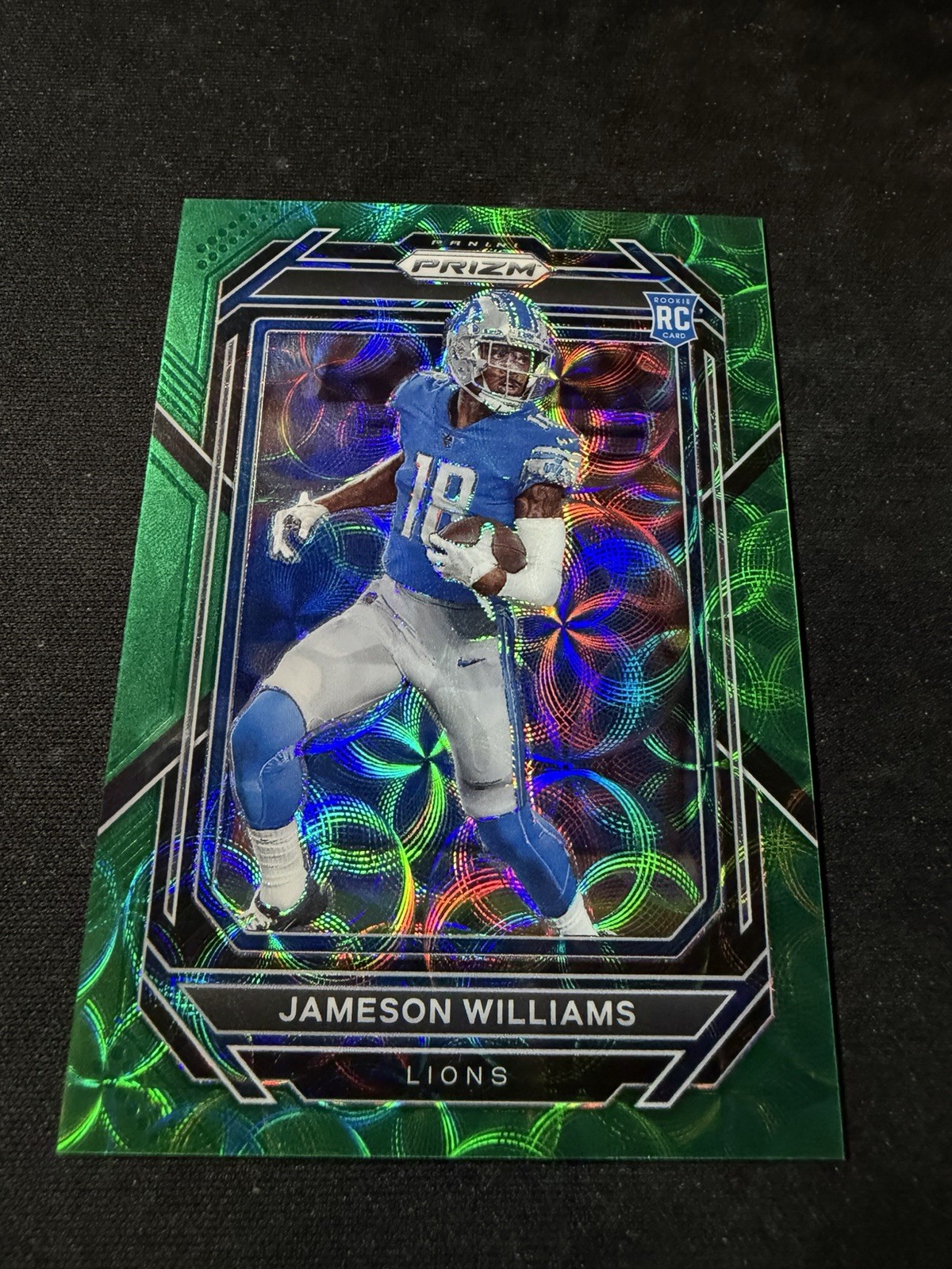 2022 Panini Prizm Rookie Jameson Williams #311 Green Scope #/75 rc Lions