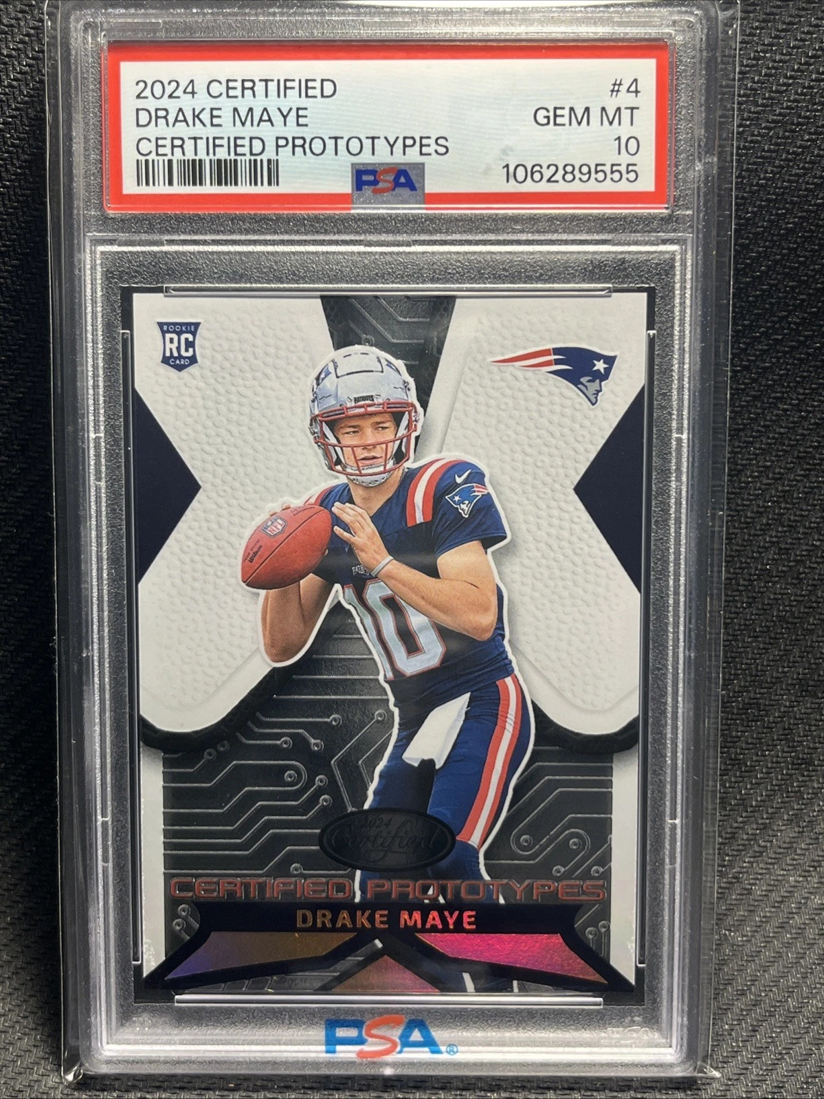 Drake Maye Panini Certified Certified Prototypes #4 Base