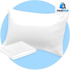 Classic Soft Cotton Blend Pillowcases Set - Hotel Quality Queen Size 2 Count