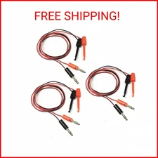 HiLetgo 3Pair 4MM Banana Plug to Test Hook Clip Test Lead Cable for Multimeter 1
