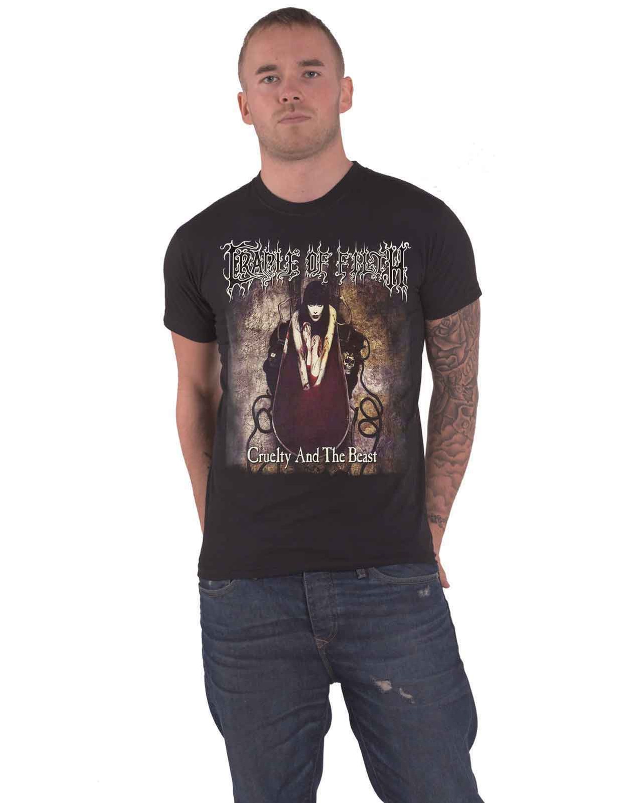 ALTRA Cradle Of Filth T Shirt Cruelty and The Beast Band Logo Nuova Ufficiale Uomo